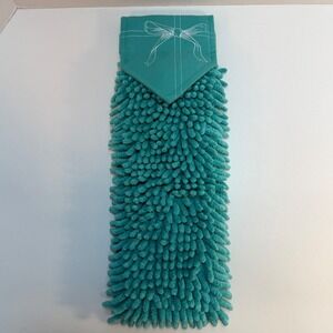 Norwex Teal Chenille Hand Towel Gift Bow Design Recycled Microfiber Reusable